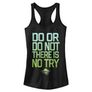 Junior's Star Wars Yoda Try Mantra Racerback Tank Top