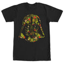 Men's Star Wars Hawaiian Print Darth Vader Helmet T-Shirt