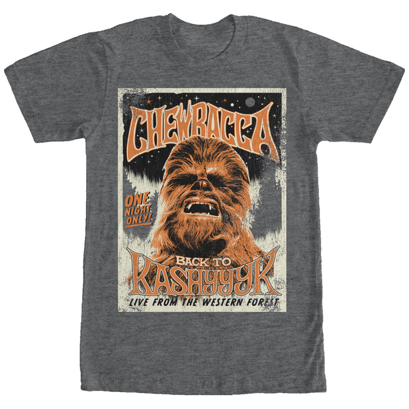 Men's Star Wars Chewbacca Vintage Concert Poster T-Shirt