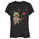 Junior's Star Wars Valentine's Day Boba Fett Cupid T-Shirt