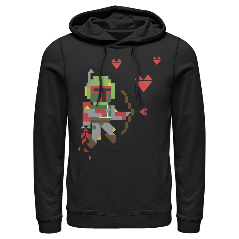 Men's Star Wars Valentine's Day Boba Fett Cupid Pull Over Hoodie