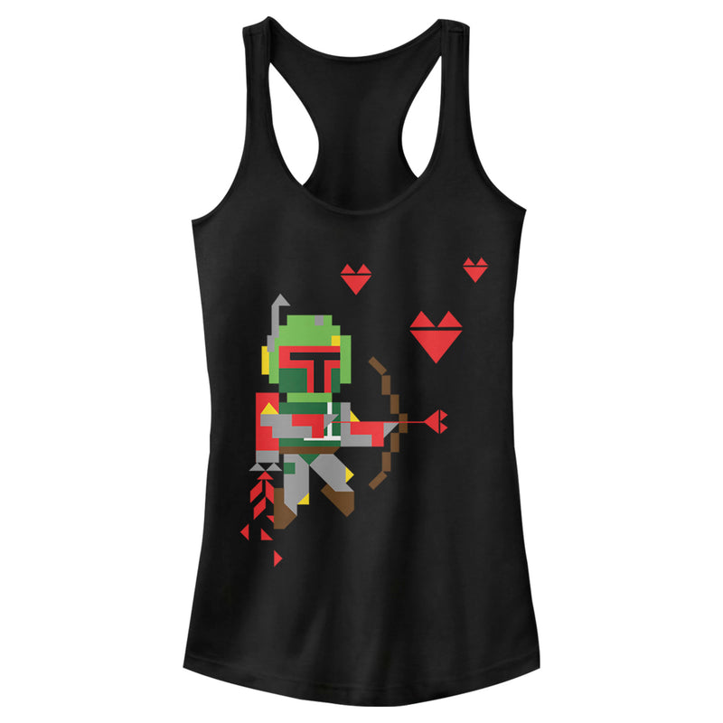 Junior's Star Wars Valentine's Day Boba Fett Cupid Racerback Tank Top