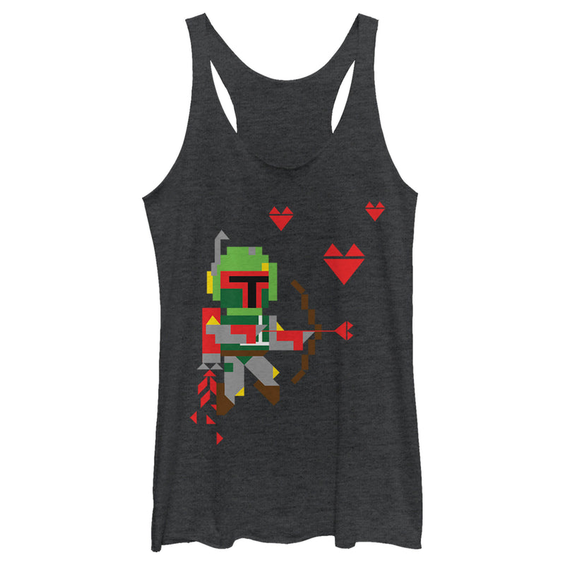 Women's Star Wars Valentine's Day Boba Fett Cupid Racerback Tank Top