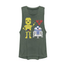 Junior's Star Wars Valentine's Day R2-D2 and C-3PO Festival Muscle Tee