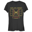 Junior's Star Wars Stay on Target Line T-Shirt