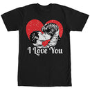 Men's Star Wars Han and Leia I Love You Heart T-Shirt