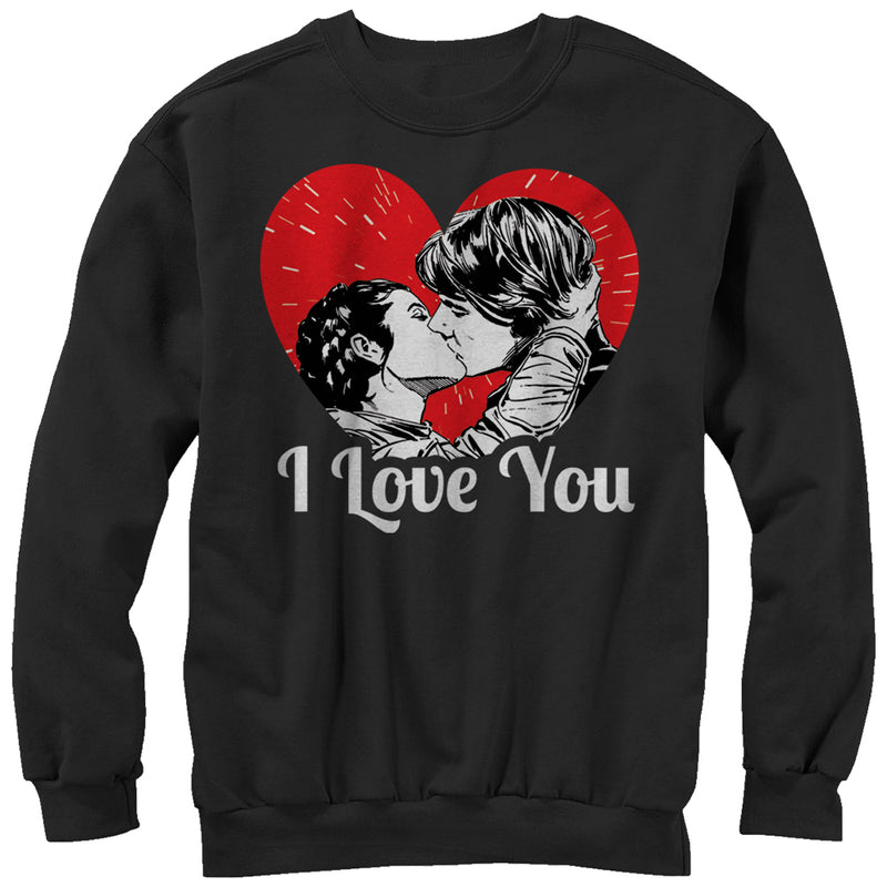 Men's Star Wars Han and Leia I Love You Heart Sweatshirt