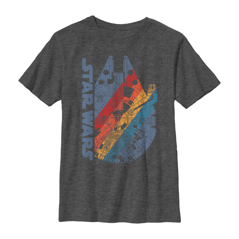 Boy's Star Wars Millennium Falcon Rainbow T-Shirt