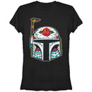 Junior's Star Wars Rose Sugar Skull Boba Fett T-Shirt