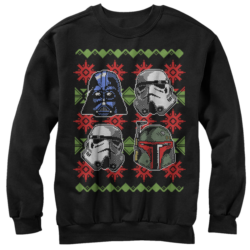 Women's Star Wars Ugly Christmas Empire Helmets Sweatshirt