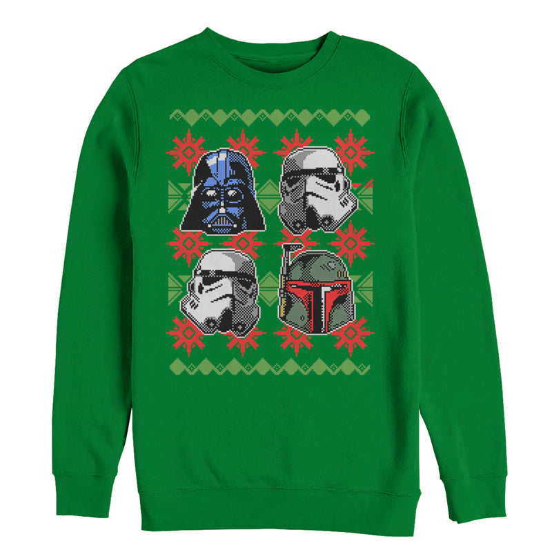 Men's Star Wars Ugly Christmas Empire Helmets Sweatshirt