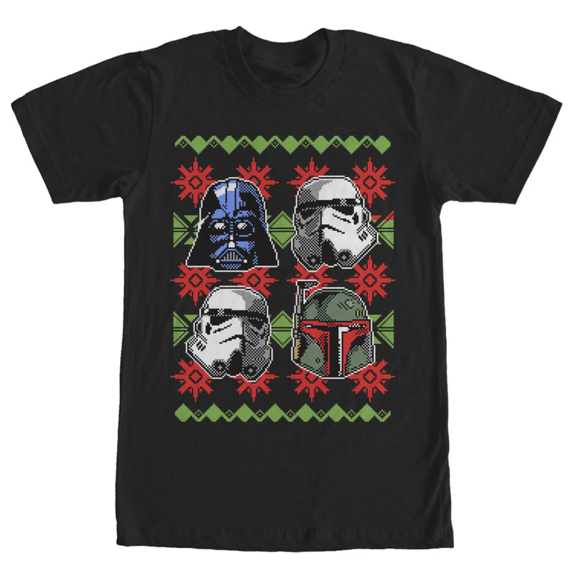 Men's Star Wars Ugly Christmas Empire Helmets T-Shirt