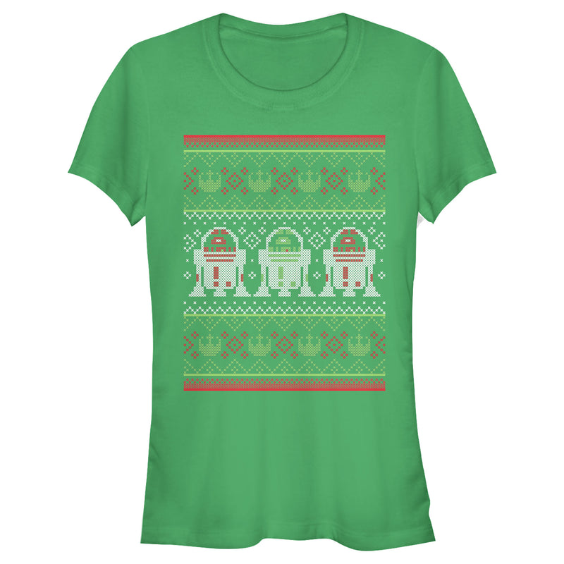 Junior's Star Wars Ugly Christmas R2-D2 T-Shirt
