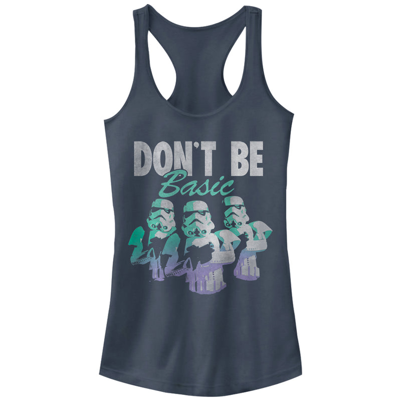 Junior's Star Wars Stormtroopers Don't Be Basic Racerback Tank Top