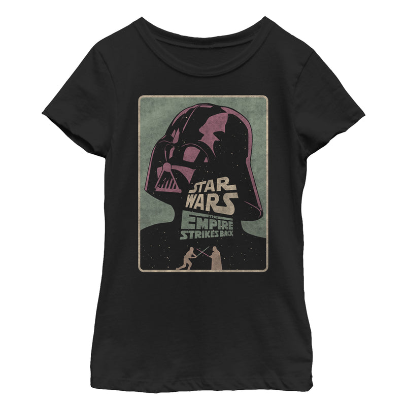 Girl's Star Wars Empire Strikes Darth Vader Poster T-Shirt