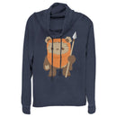 Junior's Star Wars Wicket Ewok Cartoon Cowl Neck Sweatshirt