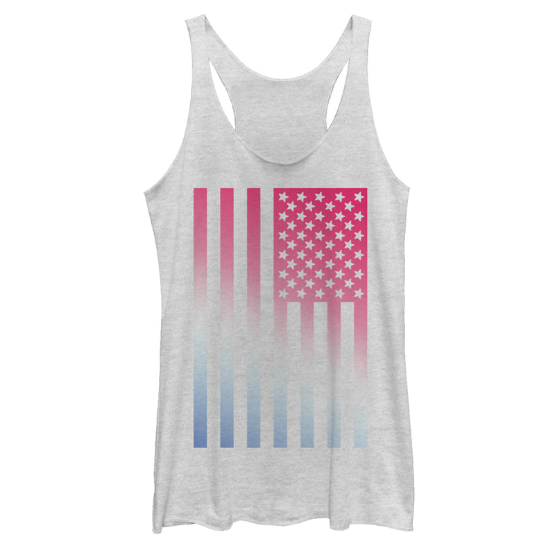 Women's Lost Gods Fourth of July  Flag Fade Racerback Tank Top