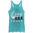 Women's Lost Gods Fourth of July  Love USA Racerback Tank Top