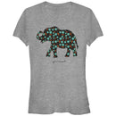 Junior's Lost Gods Floral Print Elephant Spirit Animal T-Shirt