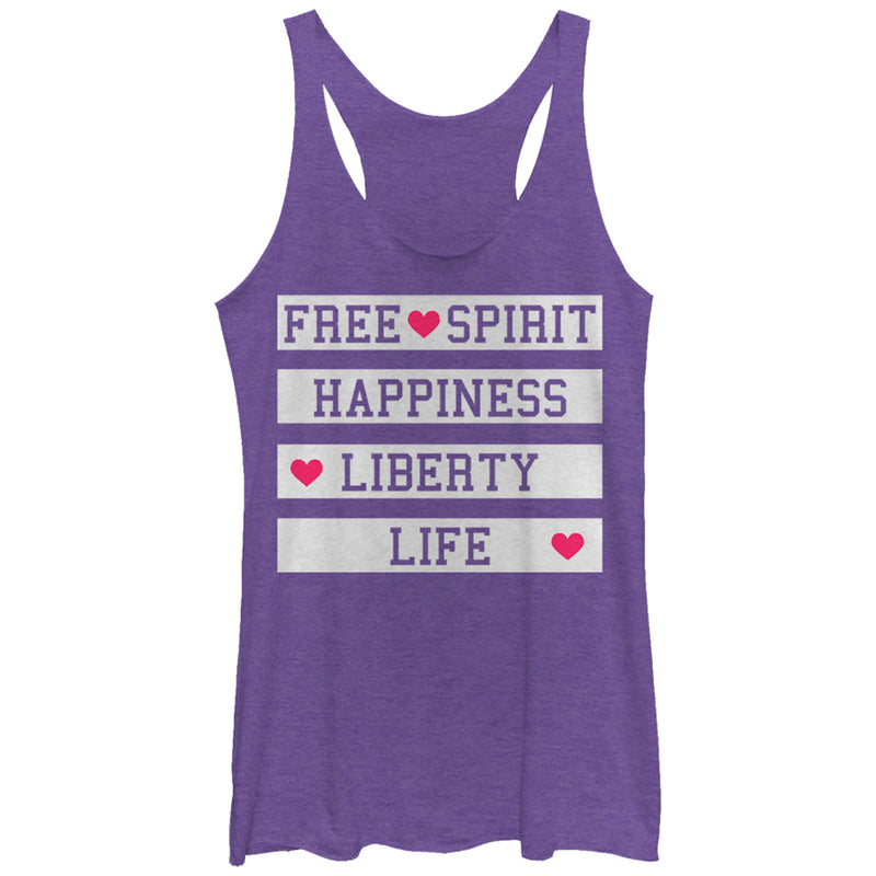 Women's Lost Gods Free Spirit Happiness Racerback Tank Top