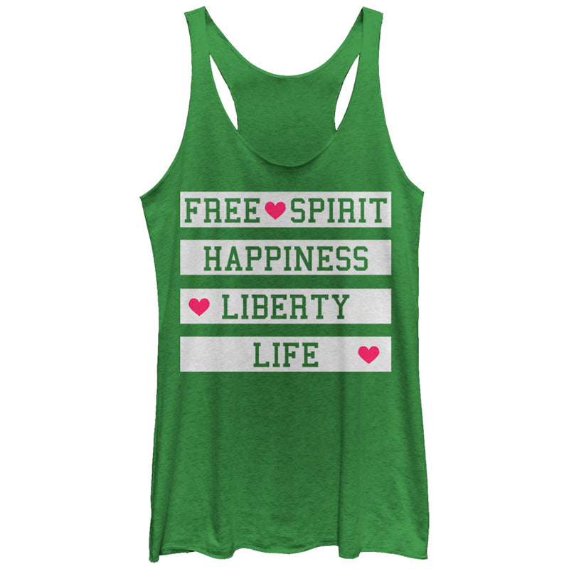 Women's Lost Gods Free Spirit Happiness Racerback Tank Top