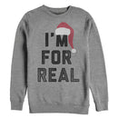 Men's Lost Gods Christmas Santa Claus I'm For Real Sweatshirt