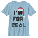 Boy's Lost Gods Christmas Santa Claus I'm For Real T-Shirt