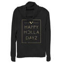 Junior's CHIN UP Christmas Happy Holla Dayz Cowl Neck Sweatshirt