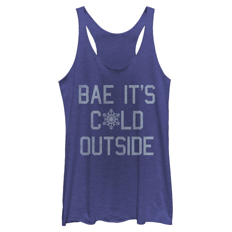 Women's Lost Gods Christmas Bae It's Cold Outside Racerback Tank Top