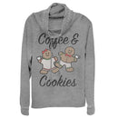 Junior's CHIN UP Christmas Coffee and Cookies Cowl Neck Sweatshirt