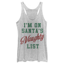 Women's Lost Gods Christmas Santa's Naughty List Racerback Tank Top