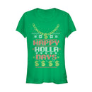 Junior's Lost Gods Ugly Christmas Happy Holla Days T-Shirt