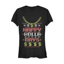 Junior's Lost Gods Ugly Christmas Happy Holla Days T-Shirt