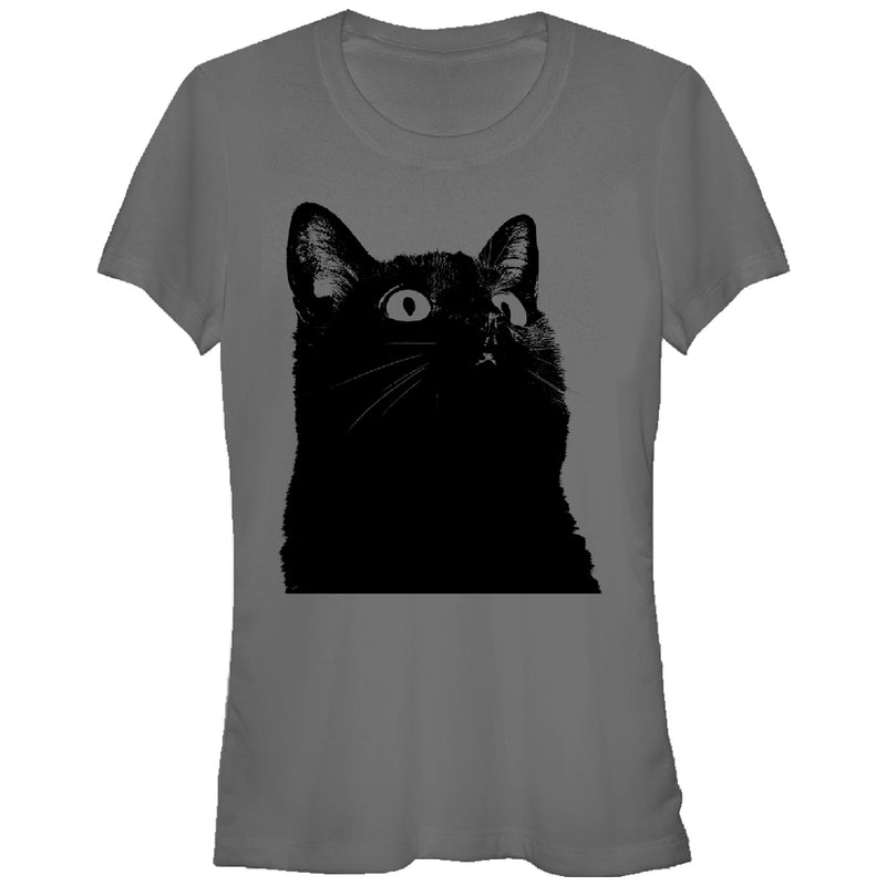 Junior's Lost Gods Black Cat Profile T-Shirt