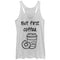 Women's CHIN UP But First Coffee Cup Racerback Tank Top