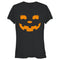 Junior's CHIN UP Halloween Jack o' Lantern Face T-Shirt