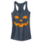 Junior's CHIN UP Halloween Jack o' Lantern Face Racerback Tank Top