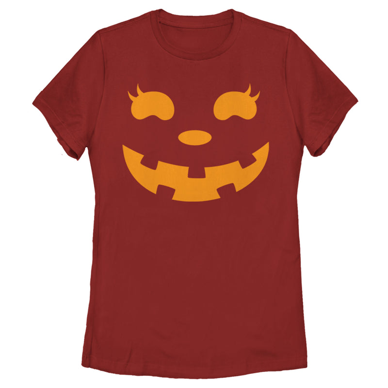 Women's CHIN UP Halloween Jack o' Lantern Face T-Shirt