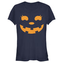 Junior's CHIN UP Halloween Jack o' Lantern Face T-Shirt