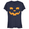 Junior's CHIN UP Halloween Jack o' Lantern Face T-Shirt