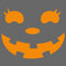 Junior's CHIN UP Halloween Jack o' Lantern Face T-Shirt