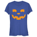 Junior's CHIN UP Halloween Jack o' Lantern Face T-Shirt