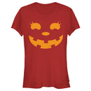 Junior's CHIN UP Halloween Jack o' Lantern Face T-Shirt