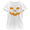 Girl's CHIN UP Halloween Jack o' Lantern Face T-Shirt