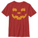 Boy's CHIN UP Halloween Jack o' Lantern Face T-Shirt