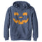 Boy's CHIN UP Halloween Jack o' Lantern Face Pull Over Hoodie