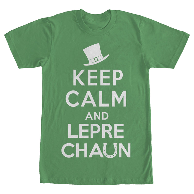 Men's Lost Gods St. Patrick's Day Keep Calm and Leprechaun T-Shirt