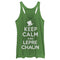 Women's Lost Gods St. Patrick's Day Keep Calm and Leprechaun Racerback Tank Top