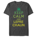 Men's Lost Gods St. Patrick's Day Keep Calm and Leprechaun Green Fade T-Shirt