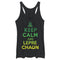 Women's Lost Gods St. Patrick's Day Keep Calm and Leprechaun Green Fade Racerback Tank Top